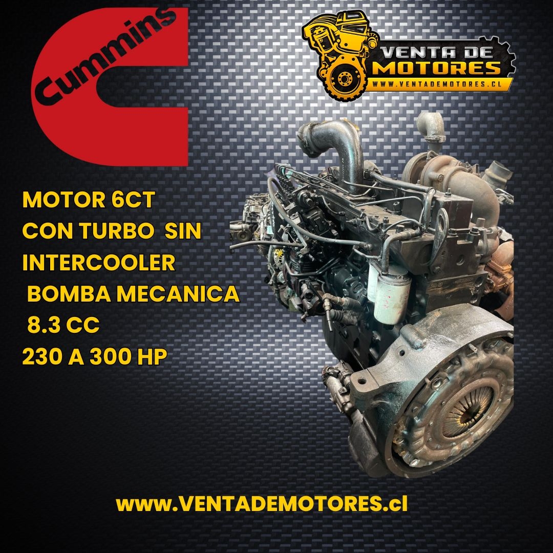 MOTOR CUMMINS 6CTA  BOMBA MECANICA 