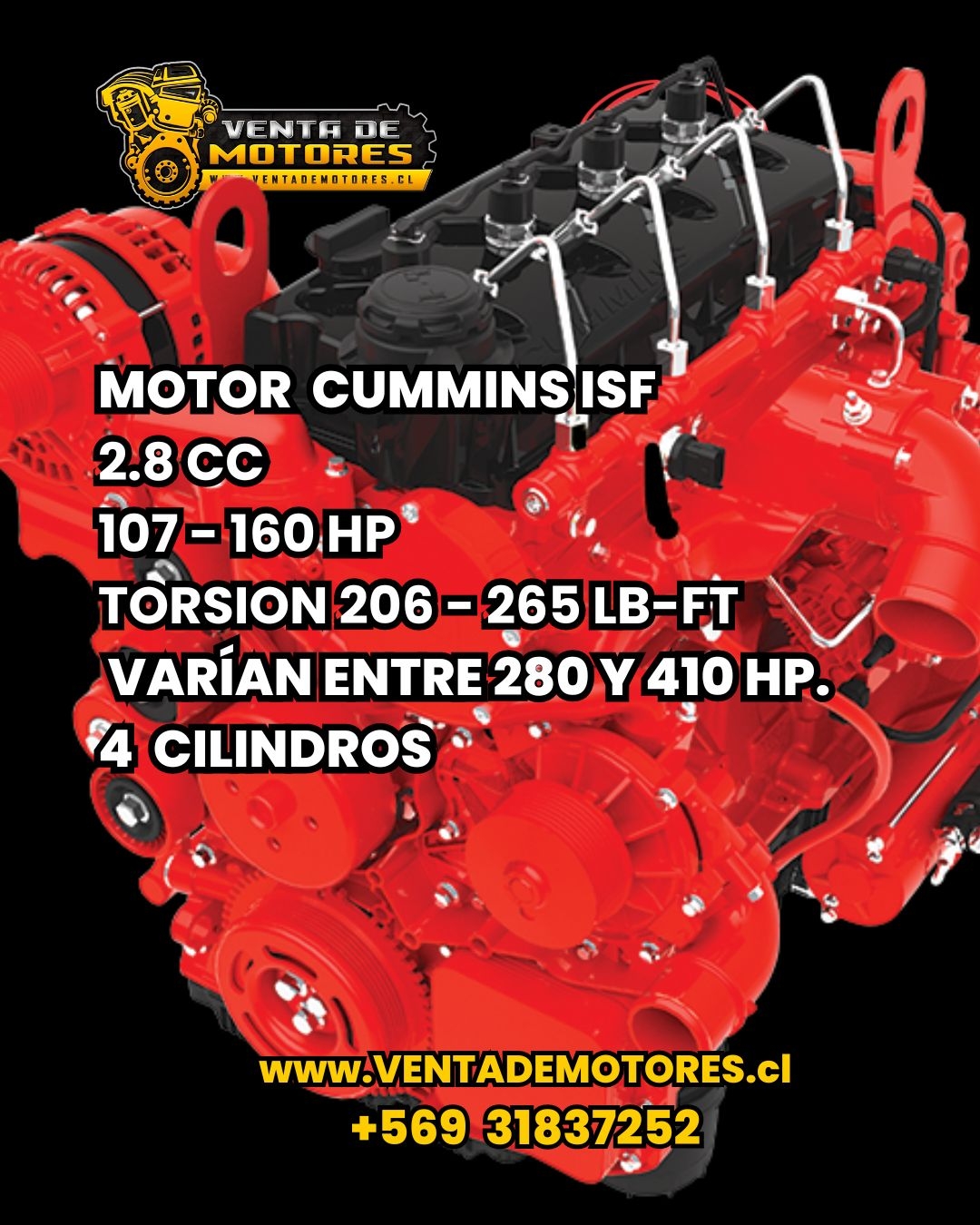 MOTOR DIESEL CUMMINS ISF 2.8 